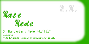 mate mede business card